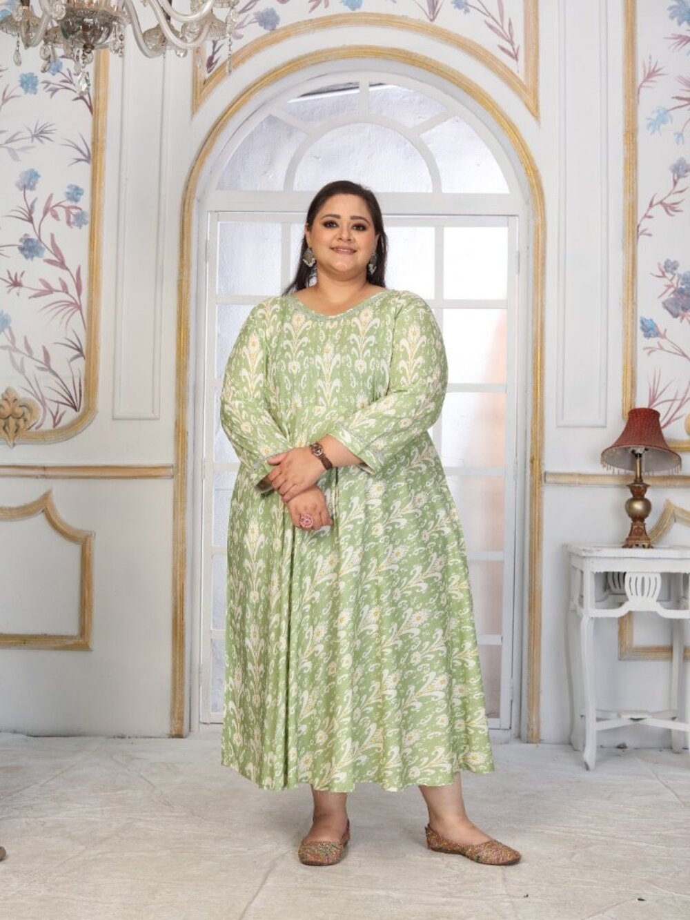 Traditional Plus Size Rayon Long Kurti, Cultural Wear for Women